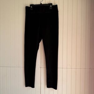 Francesca's Collections Size S Black Faux Suede Cropped Leggings